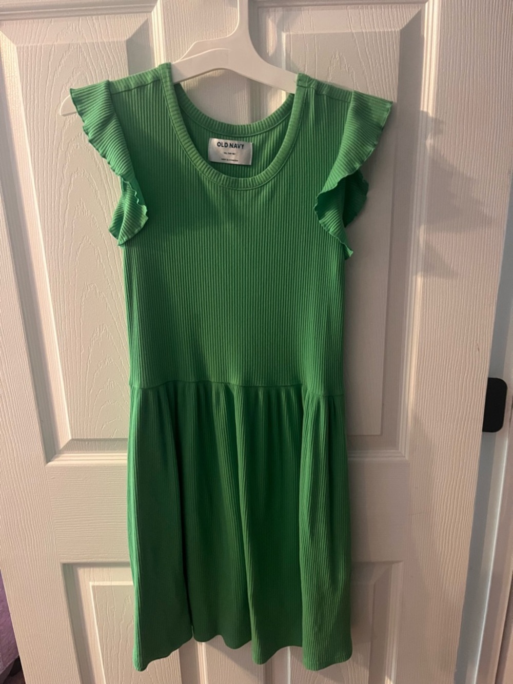 Old Navy Girls' Green Ruffle Sleeve Dress